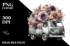 Vintage Dirty Van, High Quality PNG Product Image 3