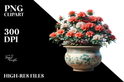 Detailed Azalea Pot PNG Product Image 2