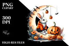 Bunny Dressed for Halloween, High-Res PNG Product Image 2