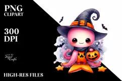 Cute Baby Octopus Star Halloween PNG Product Image 1