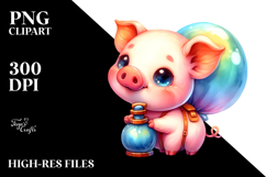 Baby Pig Illustration | Style | Clipart Product Image 2