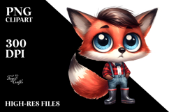 Expressive Watercolor Fox Clipart Product Image 2