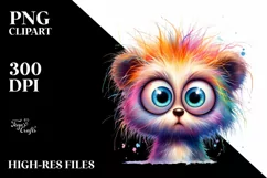 Colorful Baby Bear with Crazy Eyes Product Image 1