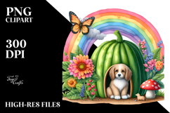 Dog House Illustration | Rainbow Butterfly Mushroom | Product Image 2