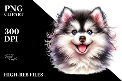 Baby Siberian Husky with Big Eyes, Transparent PNG Product Image 2