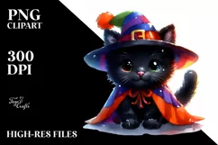 Cat Baby Halloween Sublimation Clipart Product Image 1