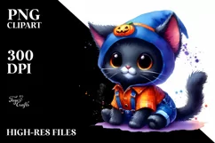 Cat Baby Halloween Sublimation Clipart Product Image 3