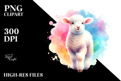 Colorful Sleeping Lamb Clipart Product Image 2