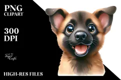 Watercolor Cute Malinois PNG Product Image 2