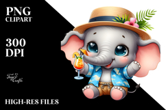 Expressive Baby Elephant Clipart Product Image 2