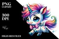 Baby Unicorn with Cool Haircut, PNG Product Image 2