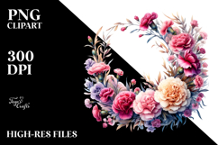 dFloral Frame | Carnation Illustration | Clipart Product Image 2