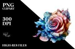 Wooden Stained Rose, PNG Product Image 2