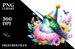 Vibrant Baby Hummingbird Party Hat Product Image 2