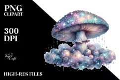 Detailed Pastel Mushroom, High Resolution PNG Product Image 1