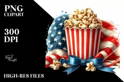Vintage Dirty Popcorn Ribbons Clipart Product Image 1