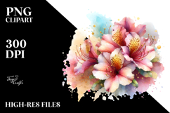 Azalea Flower with Golden Insertions, Transparent PNG Product Image 2