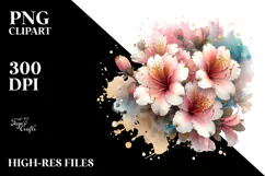 Azalea Flower with Golden Insertions, Transparent PNG Product Image 2
