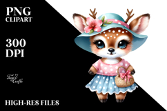 Energetic Baby Deer at the Beach, Transparent PNG Product Image 2