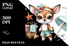 Baby Deer Dressed for the Beach PNG Product Image 2