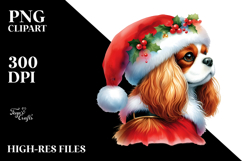 Santa Hat Cavalier, Transparent PNG Product Image 2