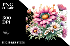 dAbstract Daisy Artwork | Vibrant Illustration | Clipart Product Image 2