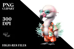 Cute Baby Flamingo, Transparent PNG Product Image 2