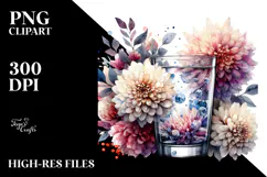 Vibrant Filled with Large Chrysanthemum Clipart Product Image 2
