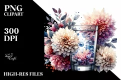 Vibrant Filled with Large Chrysanthemum Clipart Product Image 3