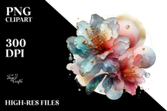 Abstract Rhododendron Watercolor PNG Product Image 2