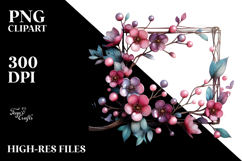 Glossy Cherry Blossom Material Splash, PNG Product Image 2