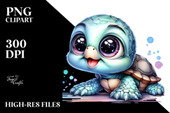 Cute Baby Turtle PNG Product Image 2