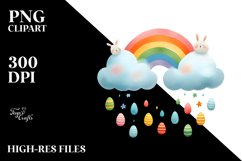 Colorful Rainbow with Hearts PNG Product Image 2