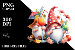 Cute Gnome Drinking Cocktail, PNG Product Image 2