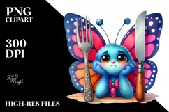 Funny Cute Butterfly Bored Holding Product Image 3