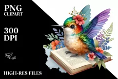 Vibrant Baby Hummingbird | Clipart Product Image 1