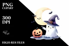 Simple Funny Halloween Clipart, Transparent PNG Product Image 3