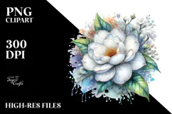 Gardenia, Watercolor PNG Product Image 2