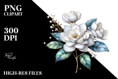 Gardenia, Watercolor PNG Product Image 2