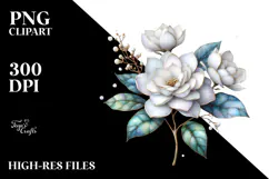 Gardenia, Watercolor PNG Product Image 2