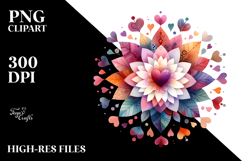 Colorful Watercolor Digital Painting with Simple Boho Flower Product Image 2