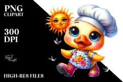 Crazy Baby Duck Chef PNG Product Image 2