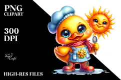 Crazy Baby Duck Chef PNG Product Image 2