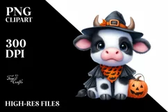Cute Baby Cow Pastel Watercolor Product Image 1