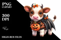 Cute Baby Cow Pastel Watercolor Product Image 1