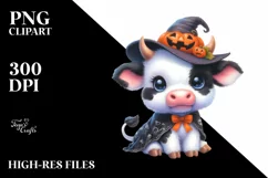 Cute Baby Cow Pastel Watercolor Product Image 1