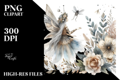 Gothic Fairy in Watercolor, Transparent PNG Product Image 2