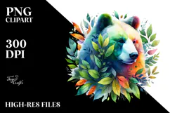 Vibrant Watercolor Bear Frame, 20 oz Tumbler Product Image 2