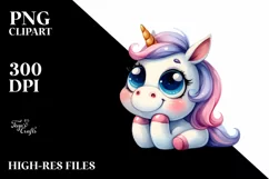 Funny Unicorn Expressive Unicorn PNG Product Image 1