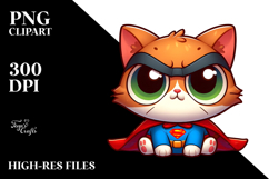 Silly Cartoon Kitten Sitting PNG Product Image 2